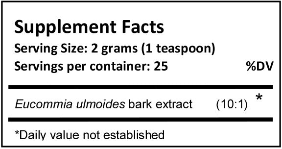 Eucommia extract powder 50 grams - JingHerbs